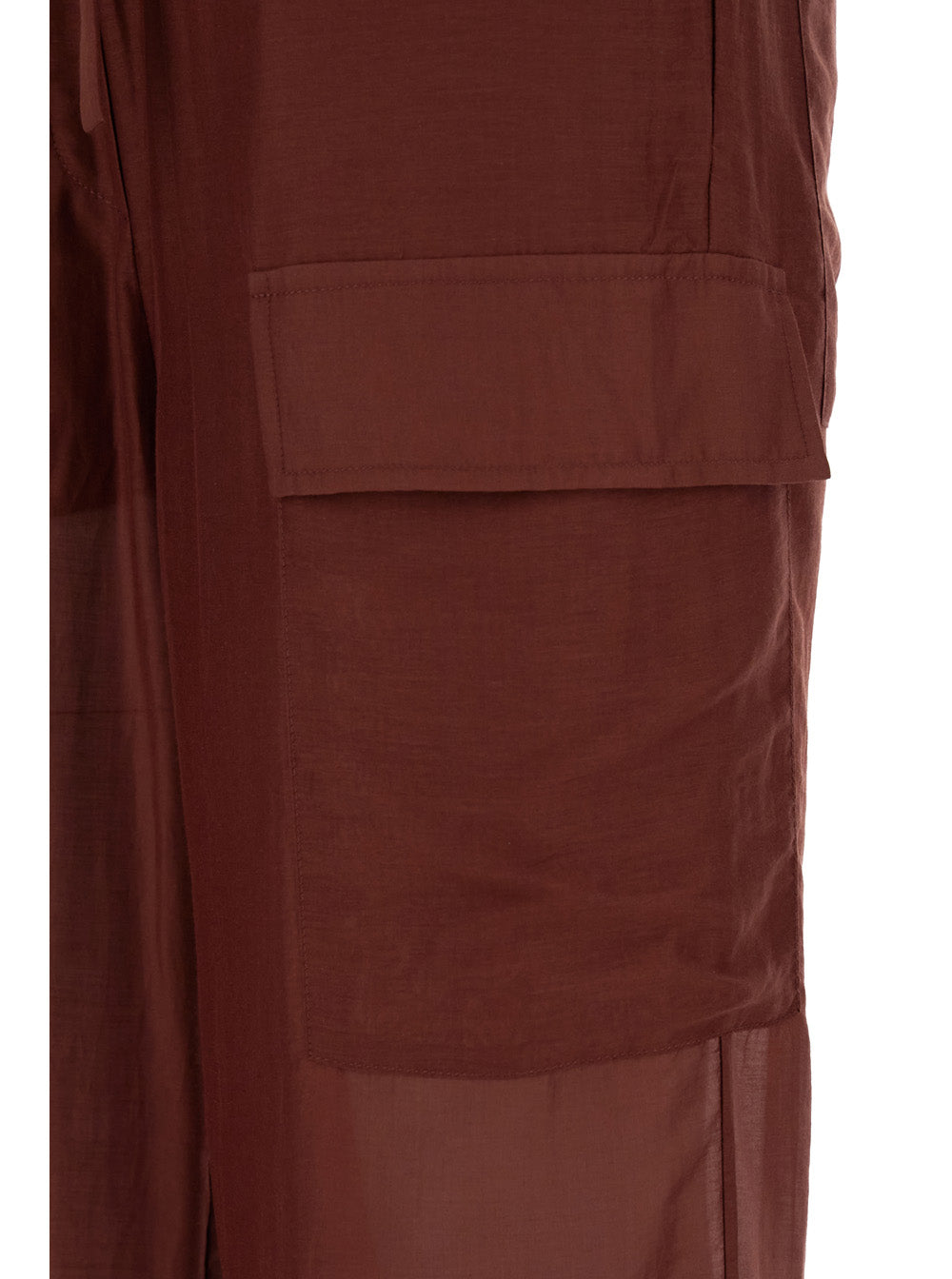 Red-Purple Pants With Drawstring Techno Fabric Woman Blu Trousers
