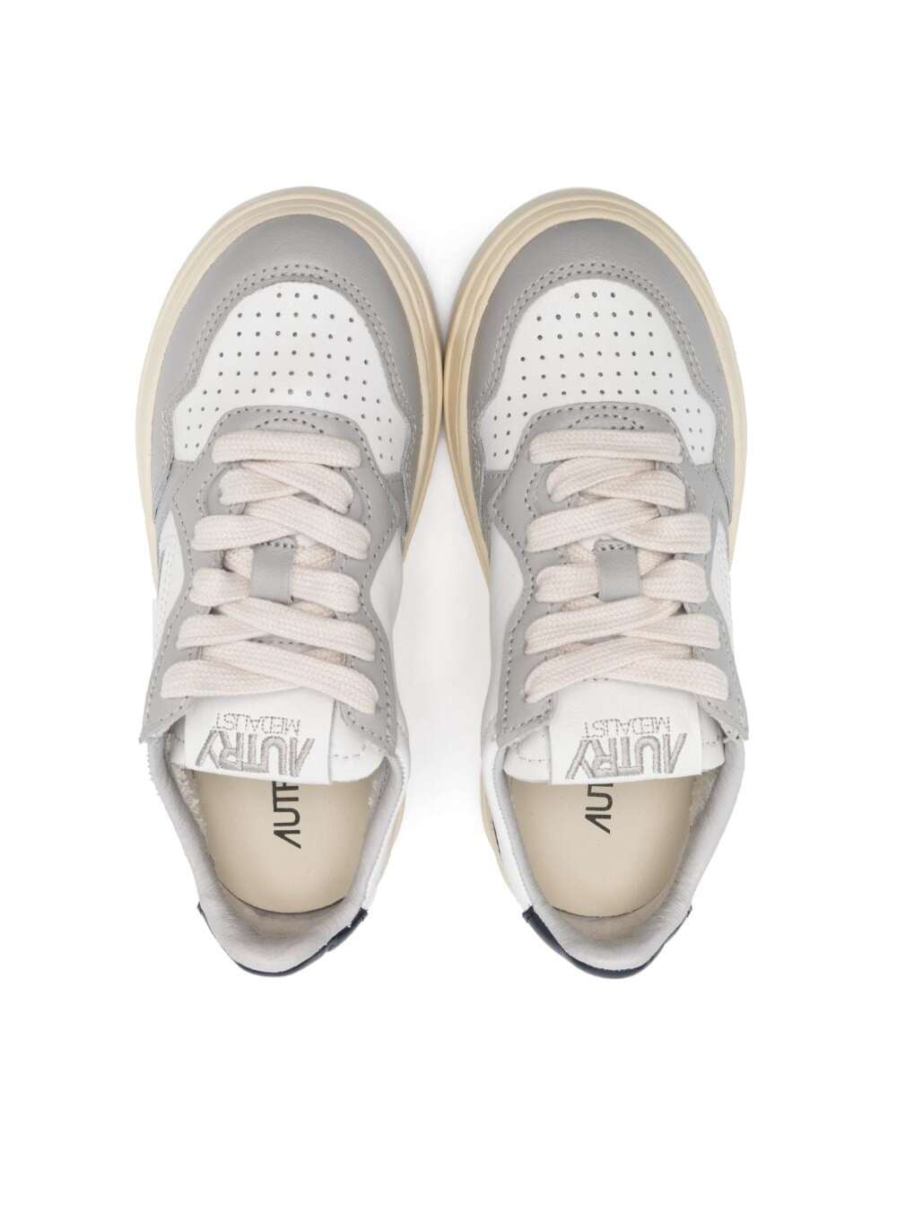 Medalist Low White Low-Top Sneakers With Logo Detail Leather Boy Cow