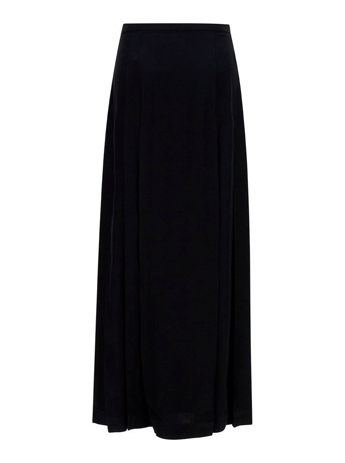 Long Black Wrap Skirt Viscose Woman