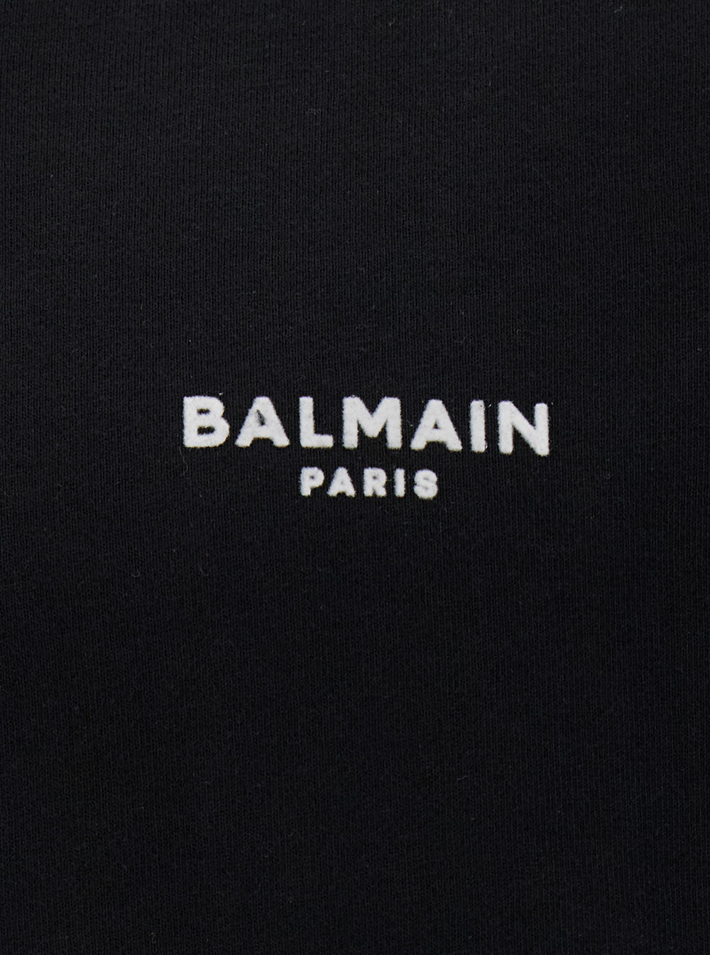 Black Crewneck Sweatshirt With Contrasting Logo Print At The Front Cotton Man Organic Sweatshirts
