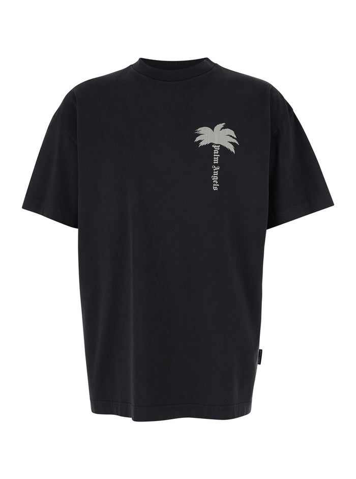 The Palm Gd Tee Dark Grey Off White Cotton Tshirts And Polo Shirts