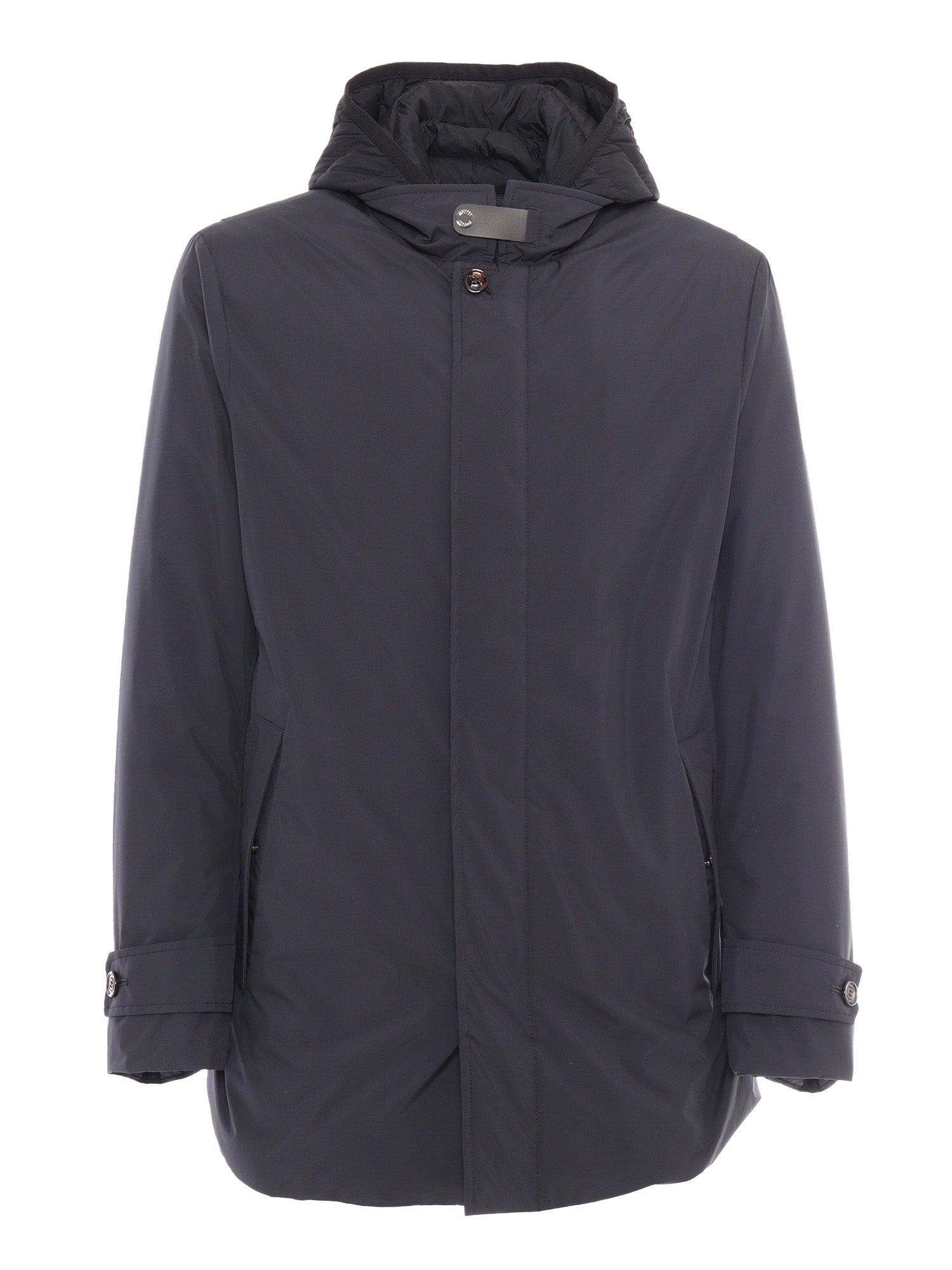 Raffaello-Stp Jacket Blue Polyester Coat