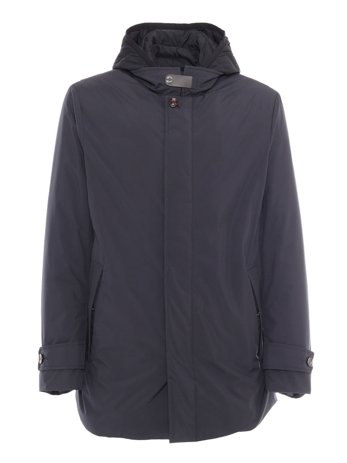 Raffaello-Stp Jacket Blue Polyester Coat