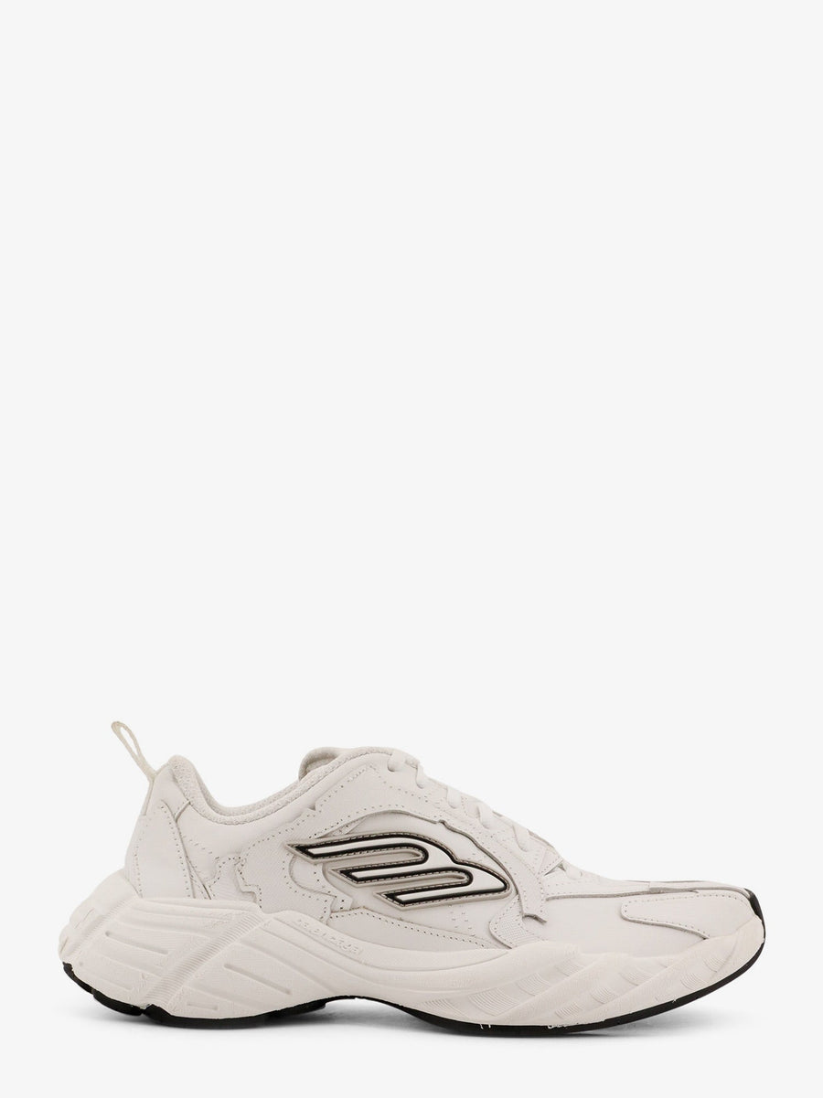 Leather Low-Top Sneakers White T Bovine Polyester Trainers