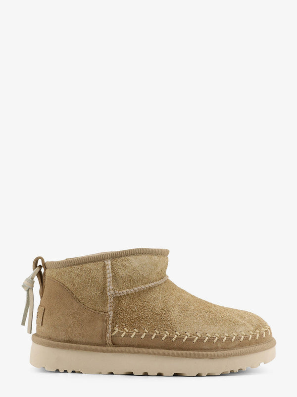Suede Ankle Boots Classic Ultra Mini Beige