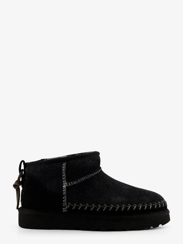 Classic Ultra Mini Biarritz Suede Ankle Boots Black