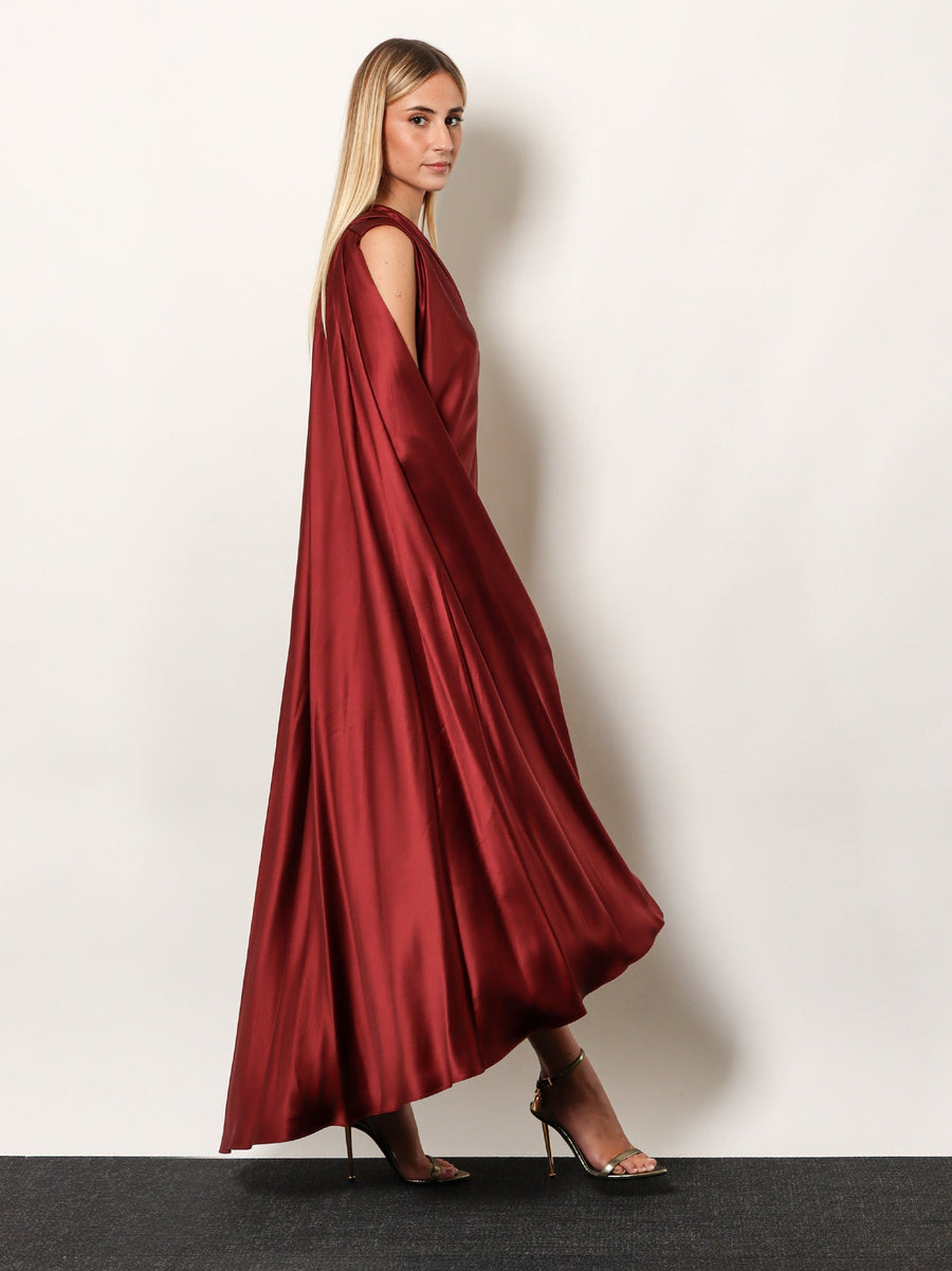 Edolo Silk Dress Red