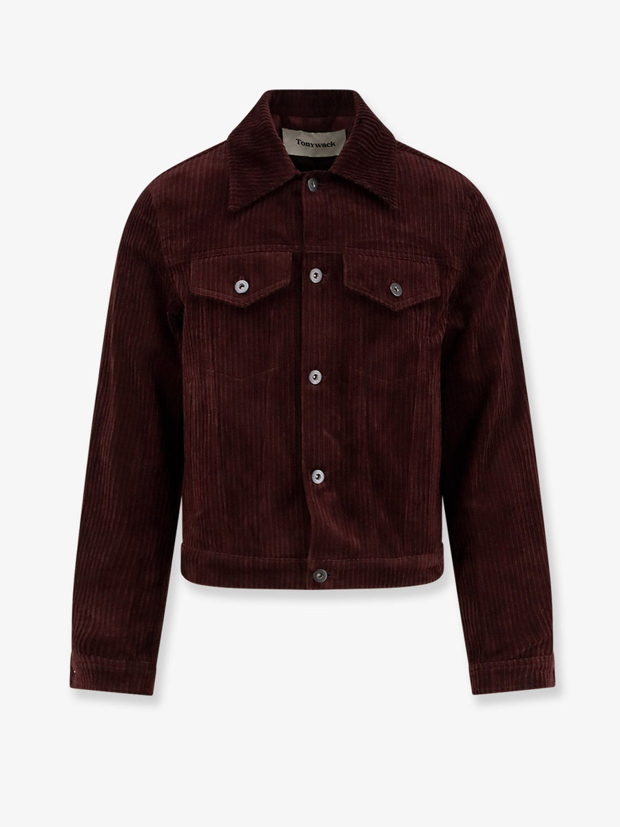 Corduroy Jacket With Button Closure Brown Shell: Cotton