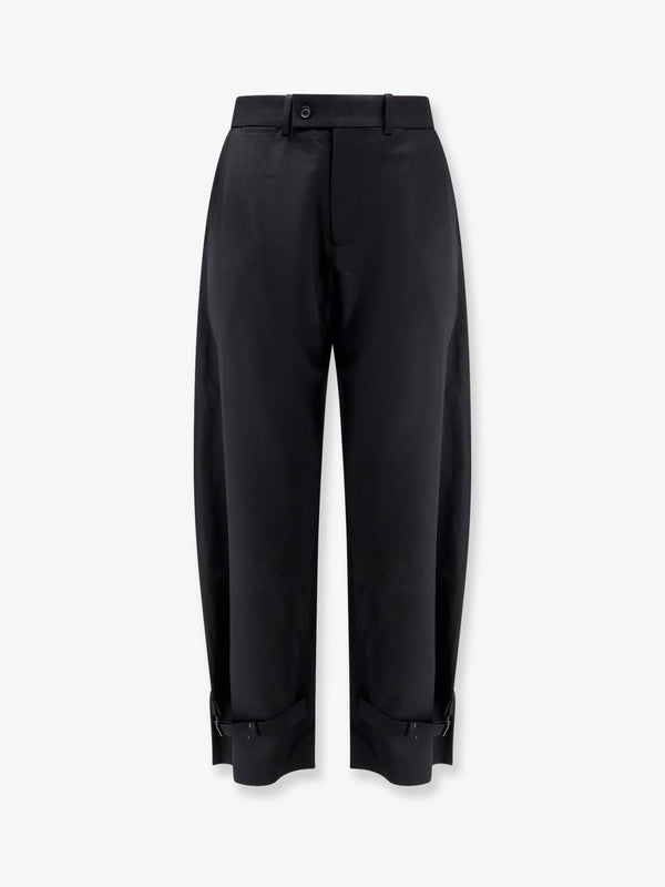 Wool Blend Unisex Trousers Black