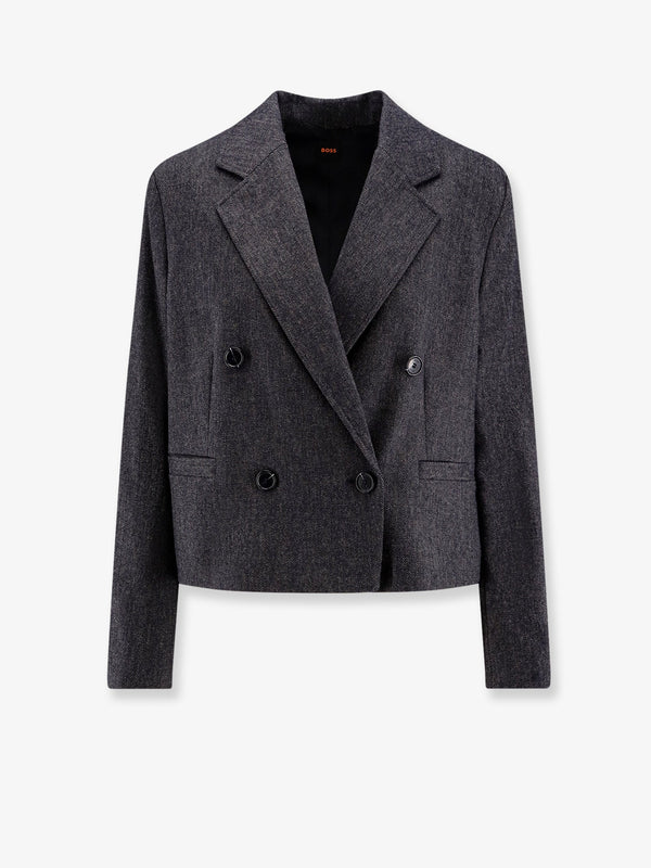 Blazer Jafleni Wool-Blend Blue Polyester Blazers