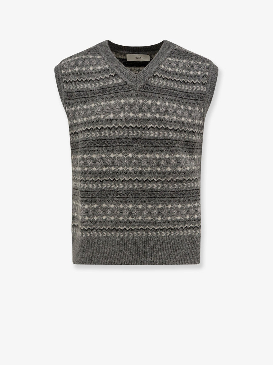Knit Vest Grey Shell 1: Nylon Knitwear