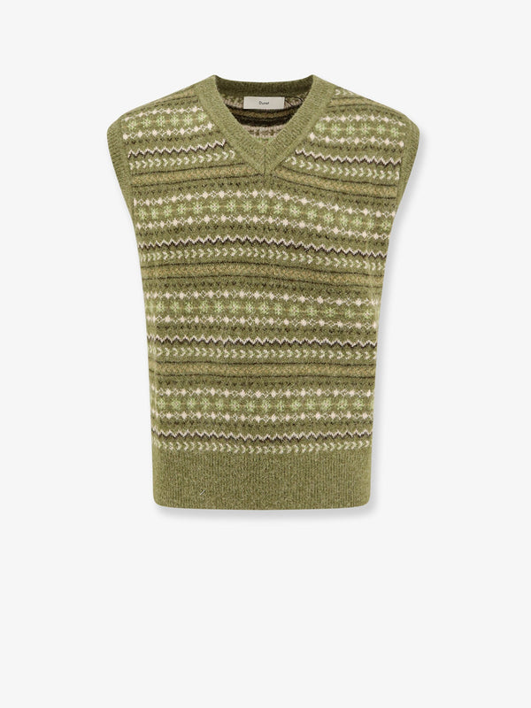Unisex Knitted Vest Green Shell 1: Nylon Knitwear