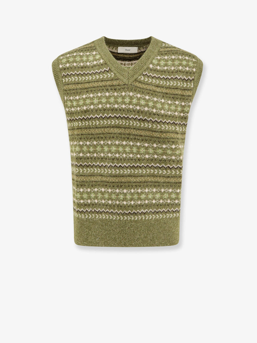 Unisex Knitted Vest Green Shell 1: Nylon Knitwear