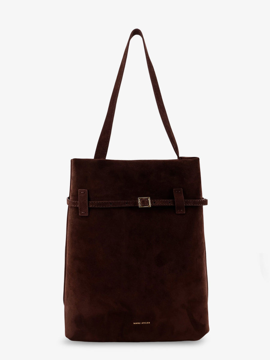 Suede Tote Du Jour Shoulder Bag Brown