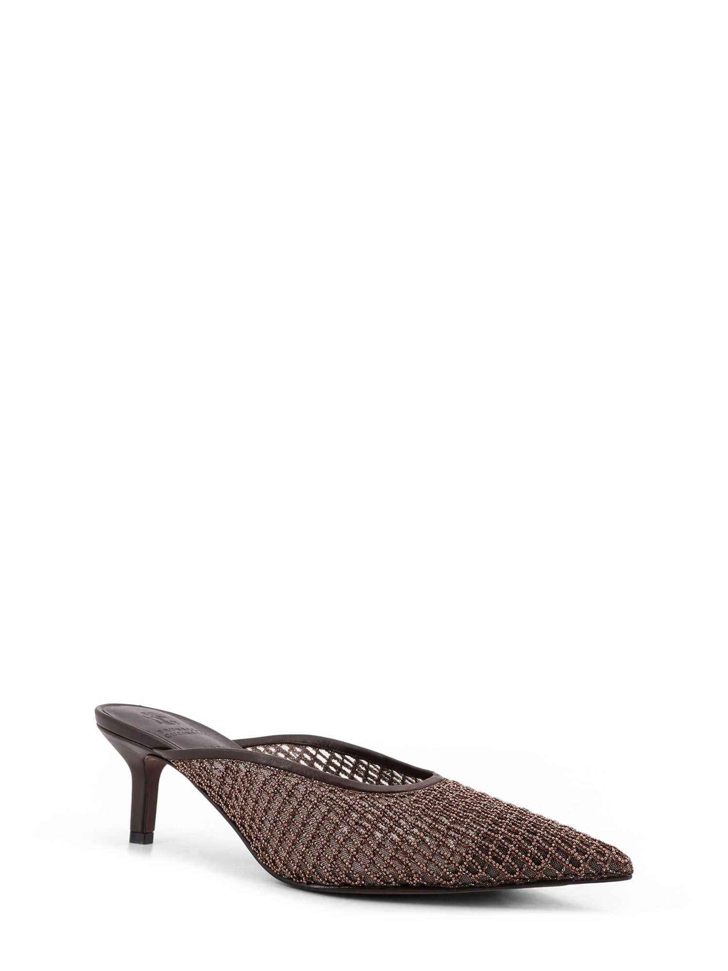 Brunello Cucinelli Sandals Brown Rose Gold Pelle