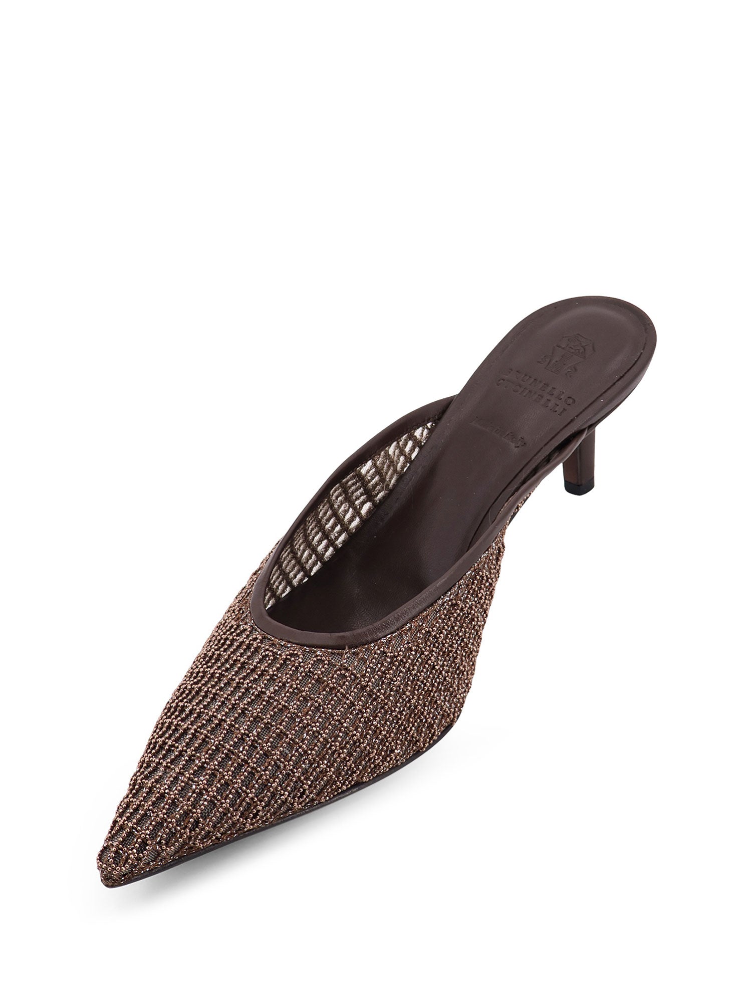 Brunello Cucinelli Sandals Brown Rose Gold Pelle