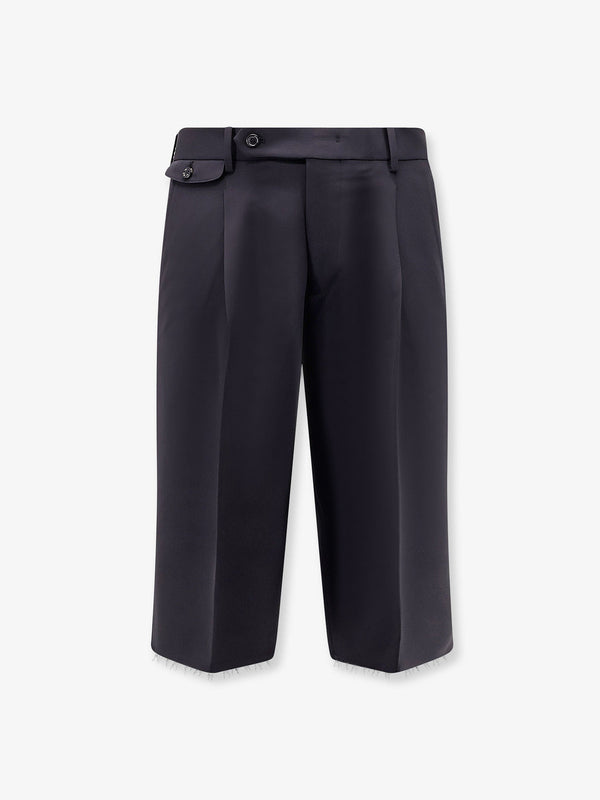 Wool Blend Bermuda Shorts Black