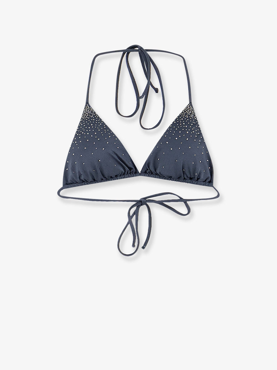 Bikini Top Annabelle Blue Polyamide Swimwear