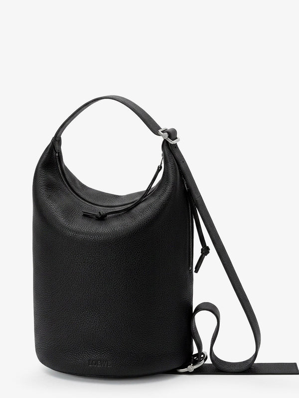 Crossbody Bag Loop Black Leather Belt