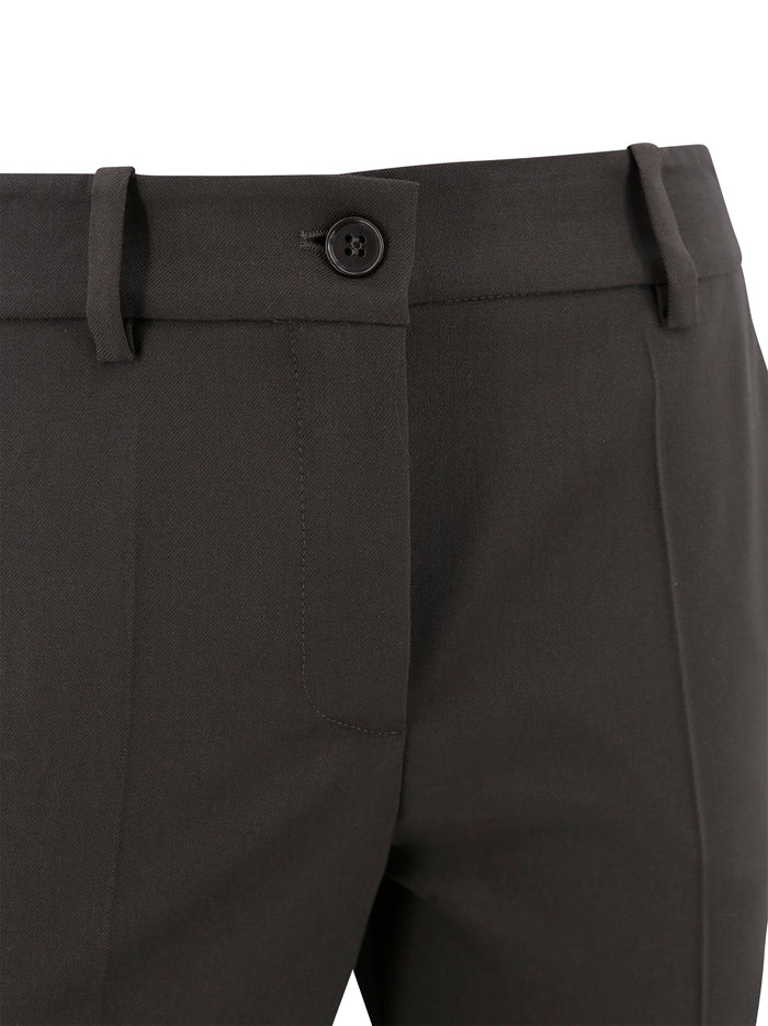 Parosh Trousers Testa Di Moro Lana Elastane