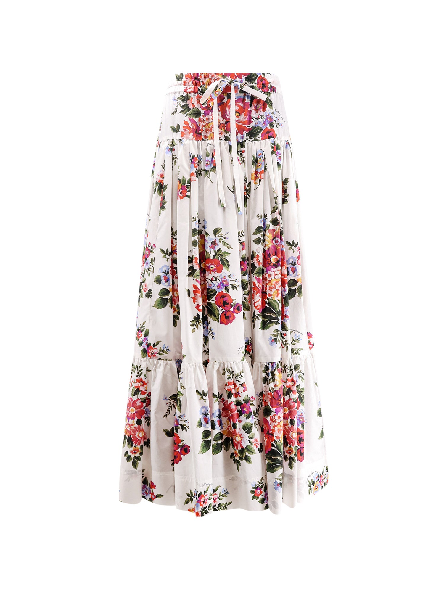 Dolce & Gabbana Skirts Mazzfiori Bianco Cotone
