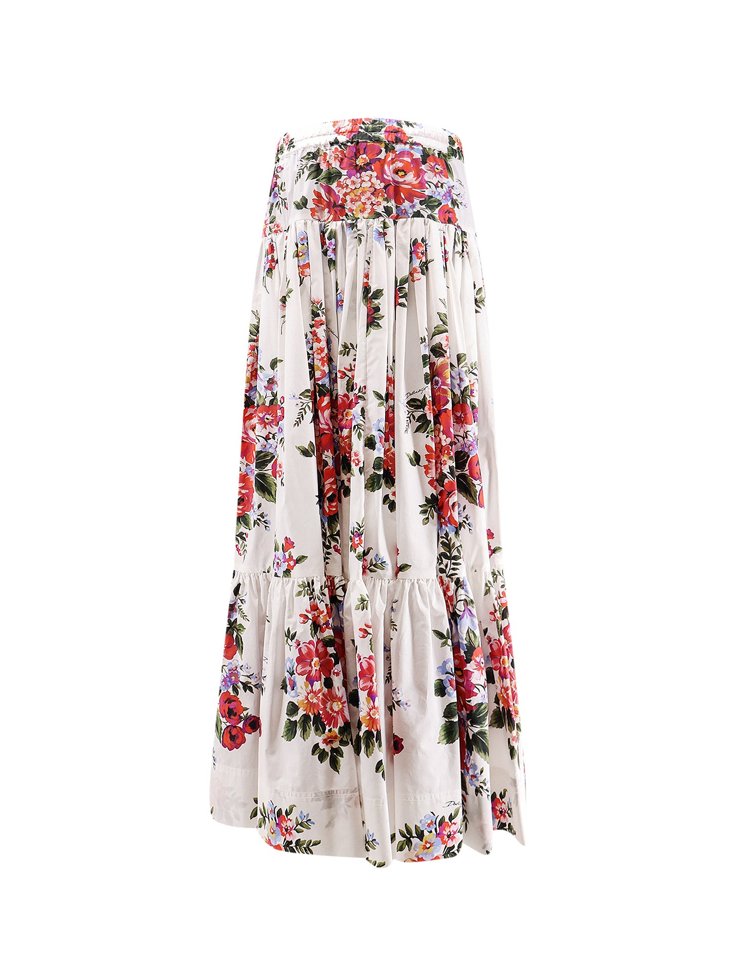 Dolce & Gabbana Skirts Mazzfiori Bianco Cotone