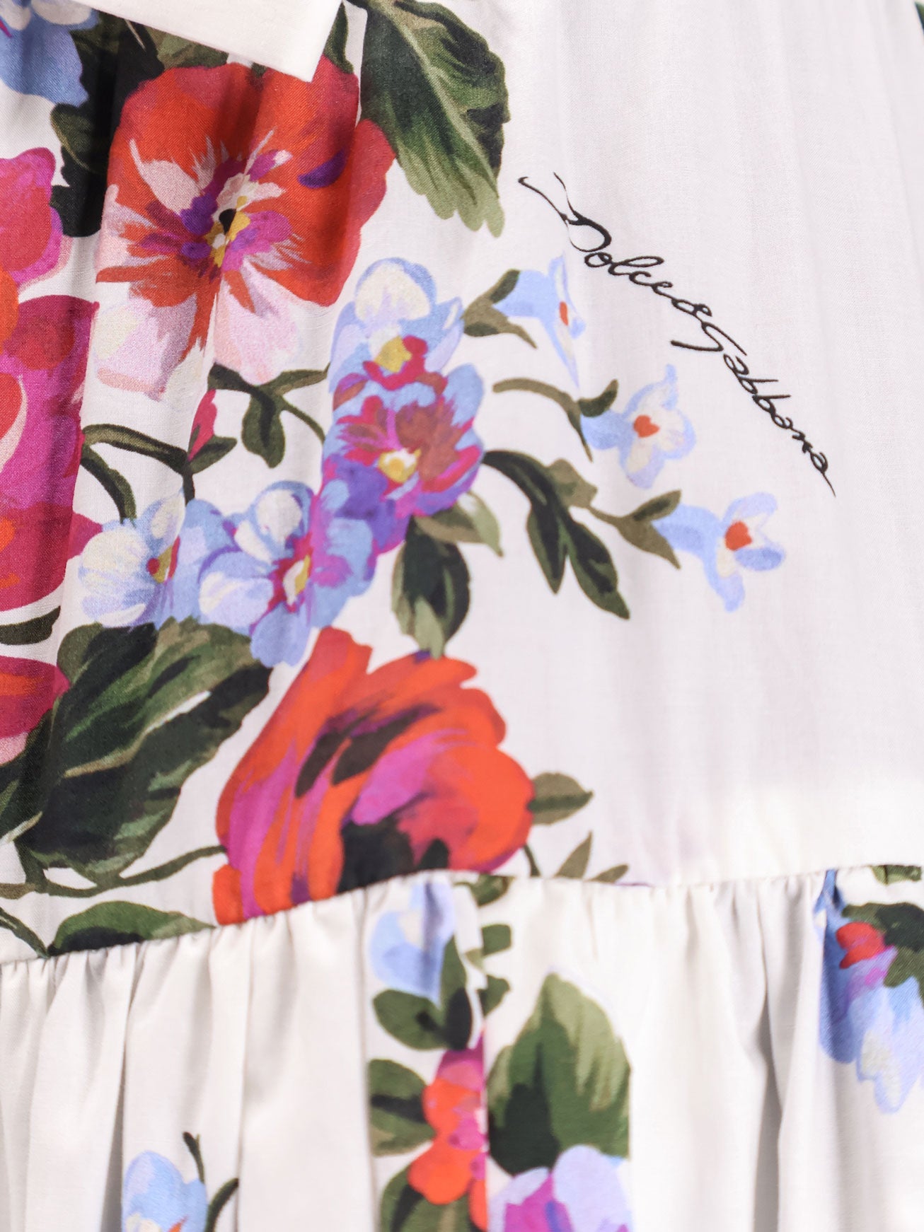 Dolce & Gabbana Skirts Mazzfiori Bianco Cotone