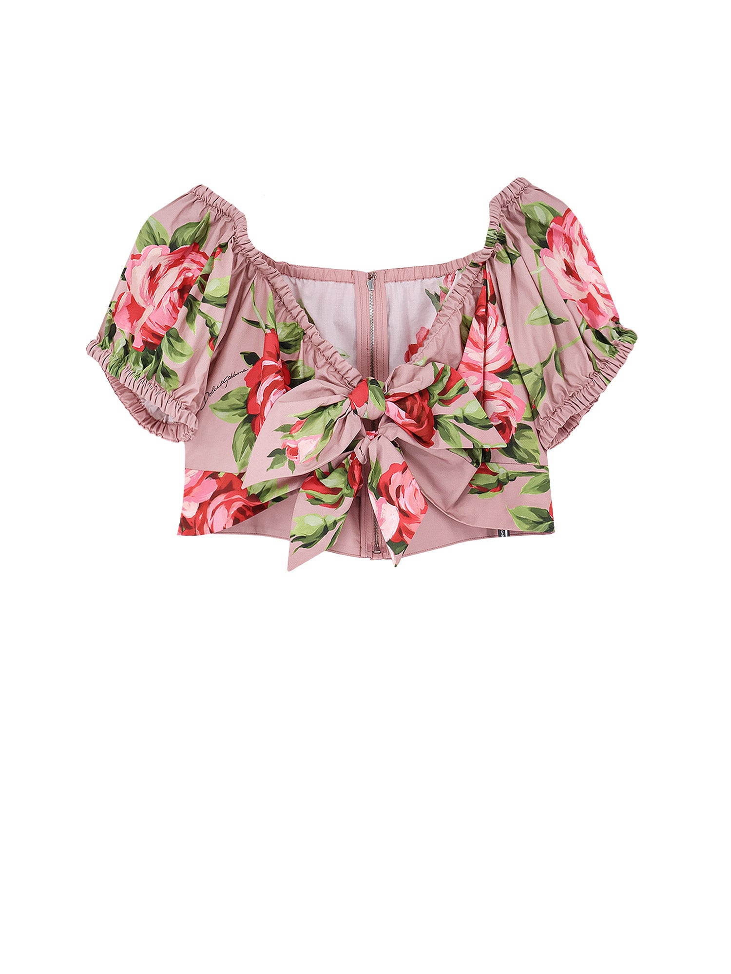 Dolce & Gabbana T-shirts and Polos Bouquet Rose Rosa Cotone