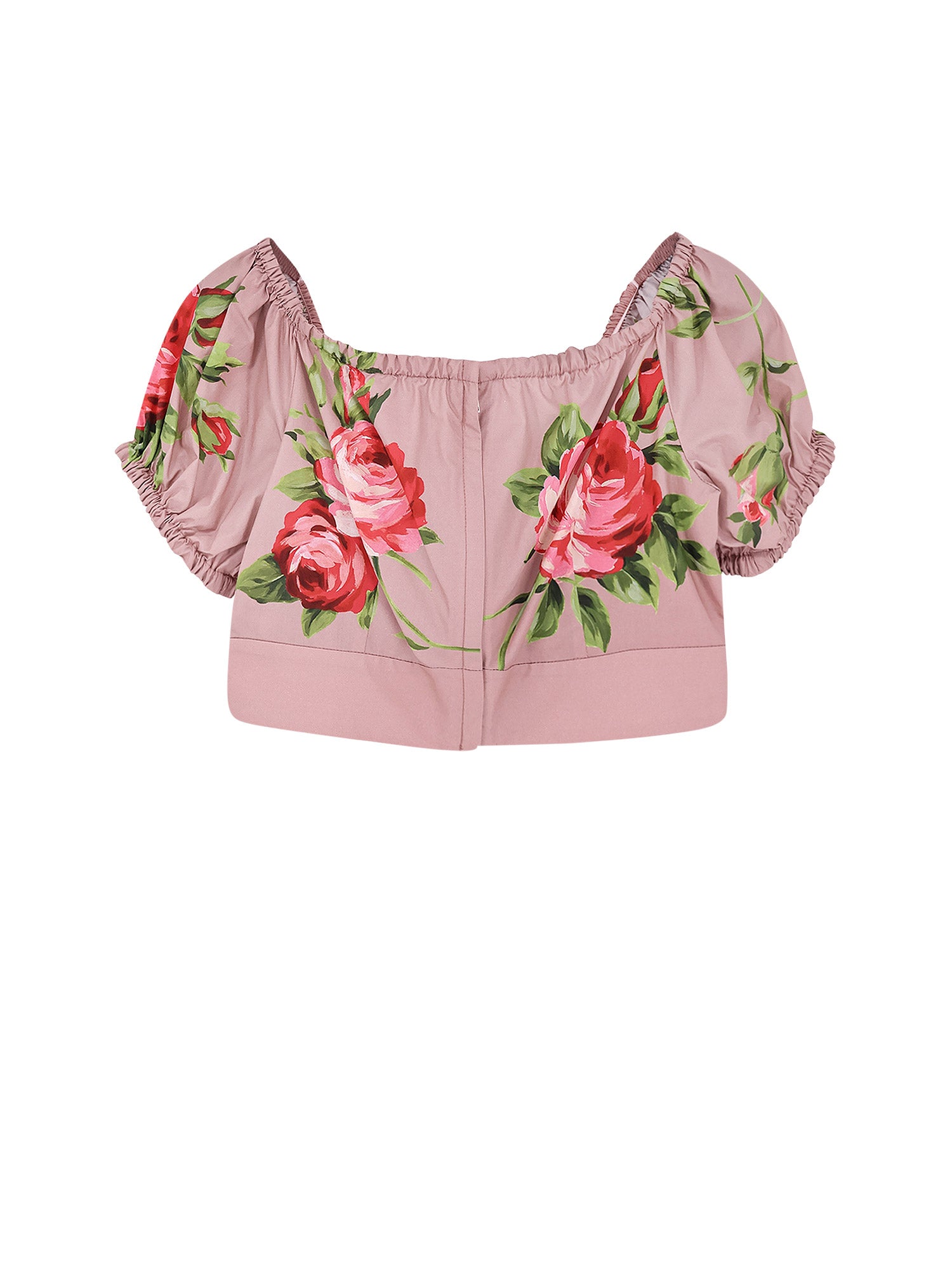 Dolce & Gabbana T-shirts and Polos Bouquet Rose Rosa Cotone