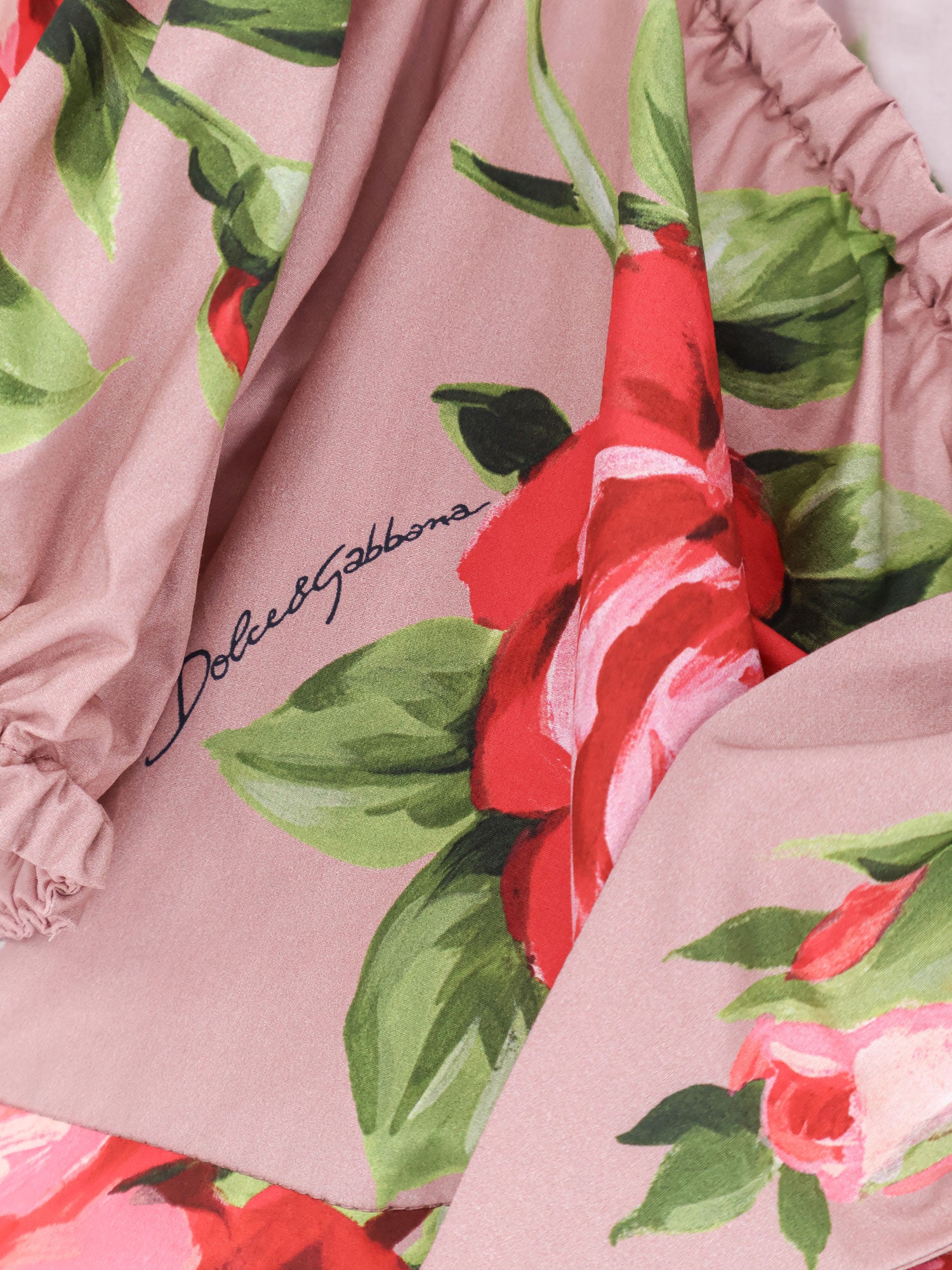 Dolce & Gabbana T-shirts and Polos Bouquet Rose Rosa Cotone