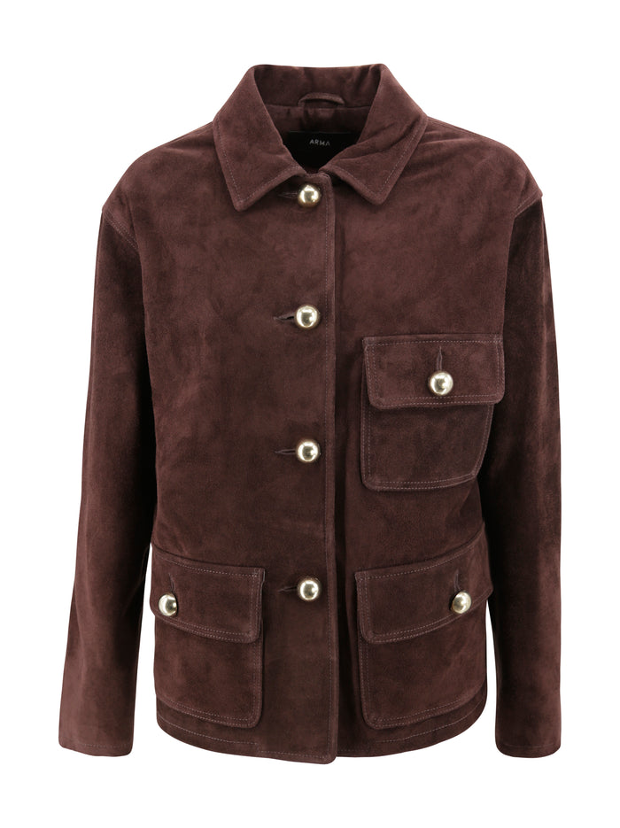 Arma Jackets Burgundy Calf Leather