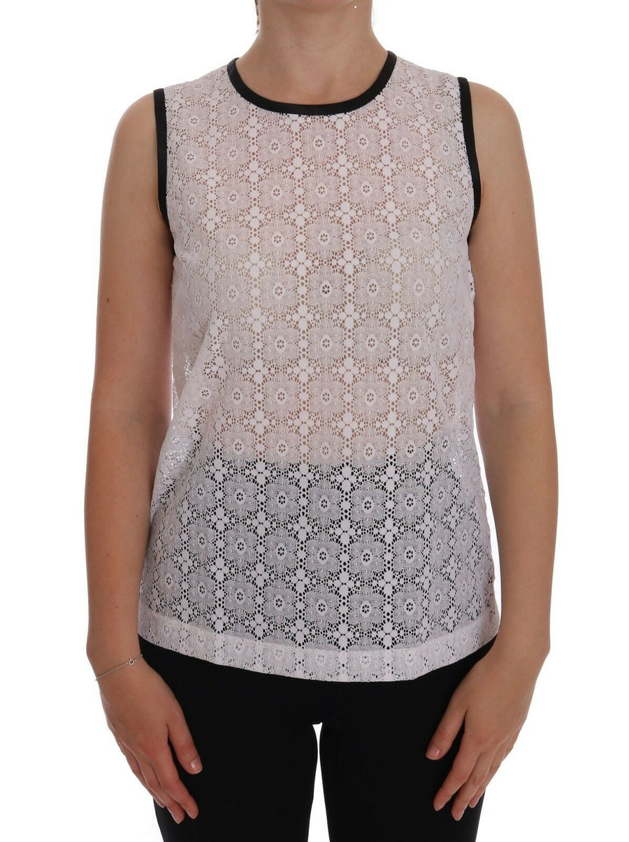 Dolce & Gabbana 100% Nylon tank top in white