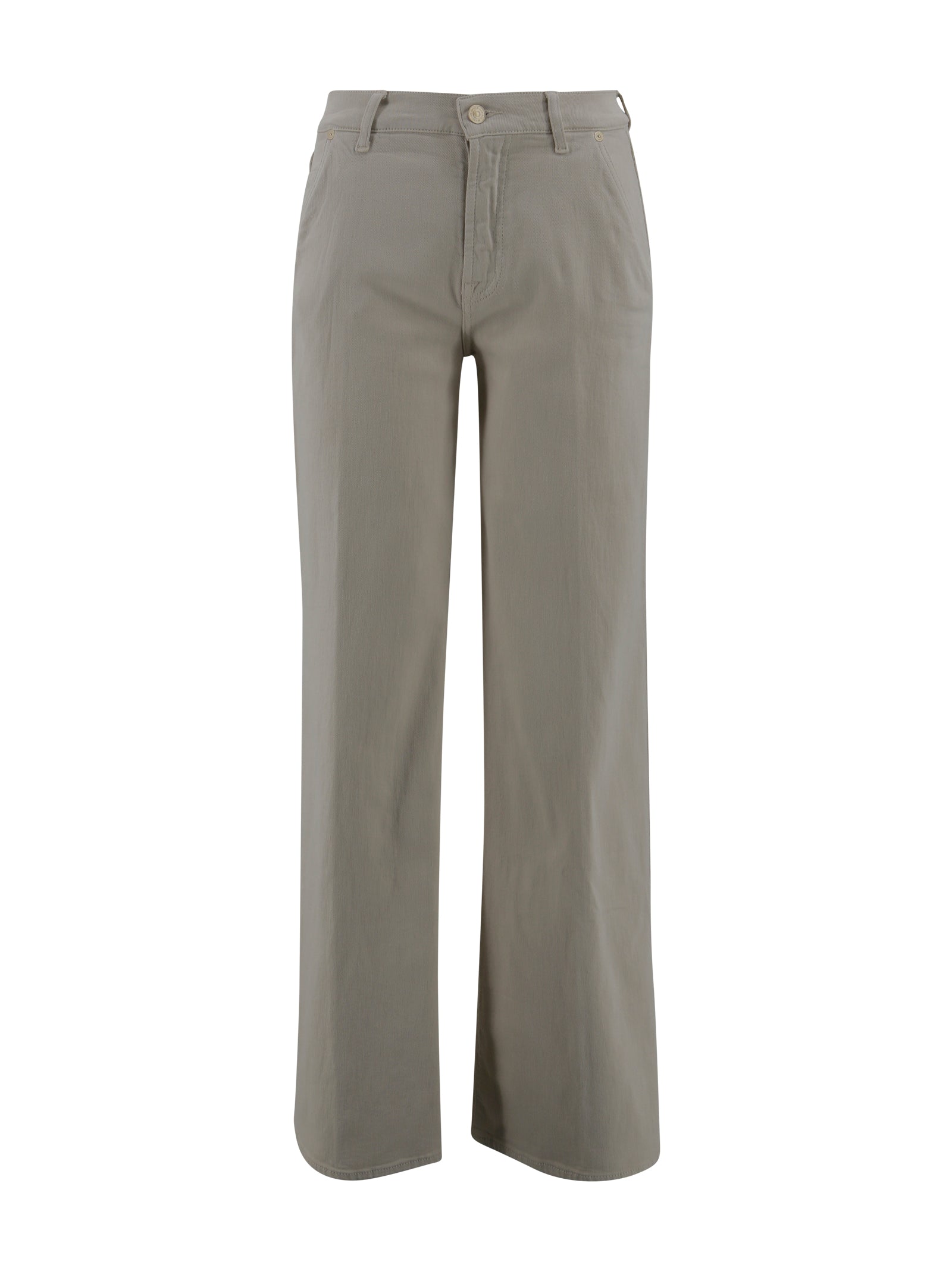 7 For All Mankind Trousers Cream
