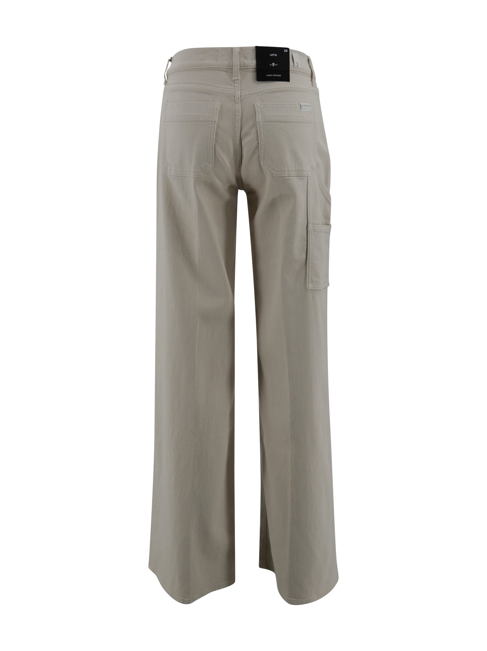 7 For All Mankind Trousers Cream