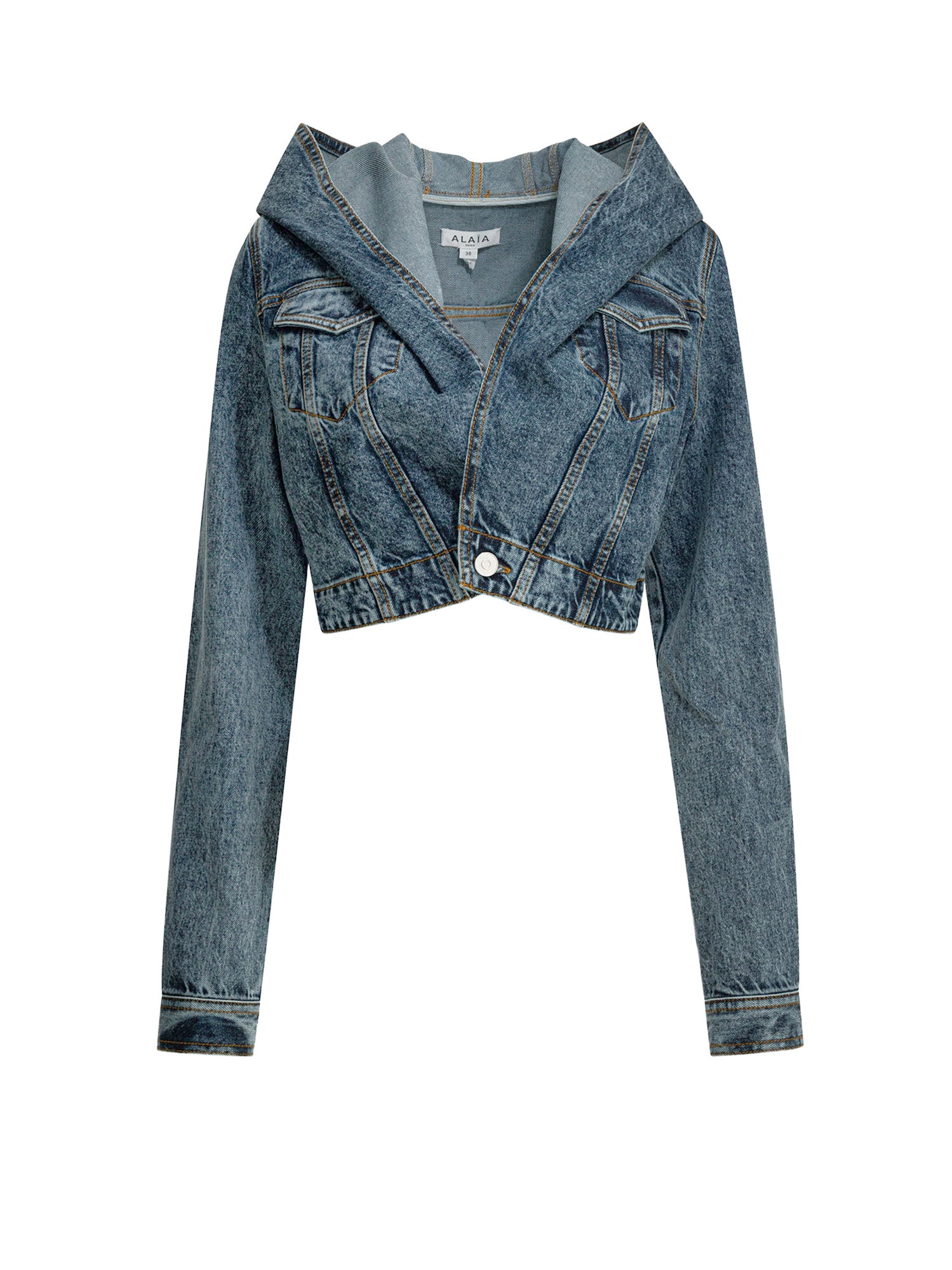 Alaia Jackets Bleu Neige Cotone Poliuretano