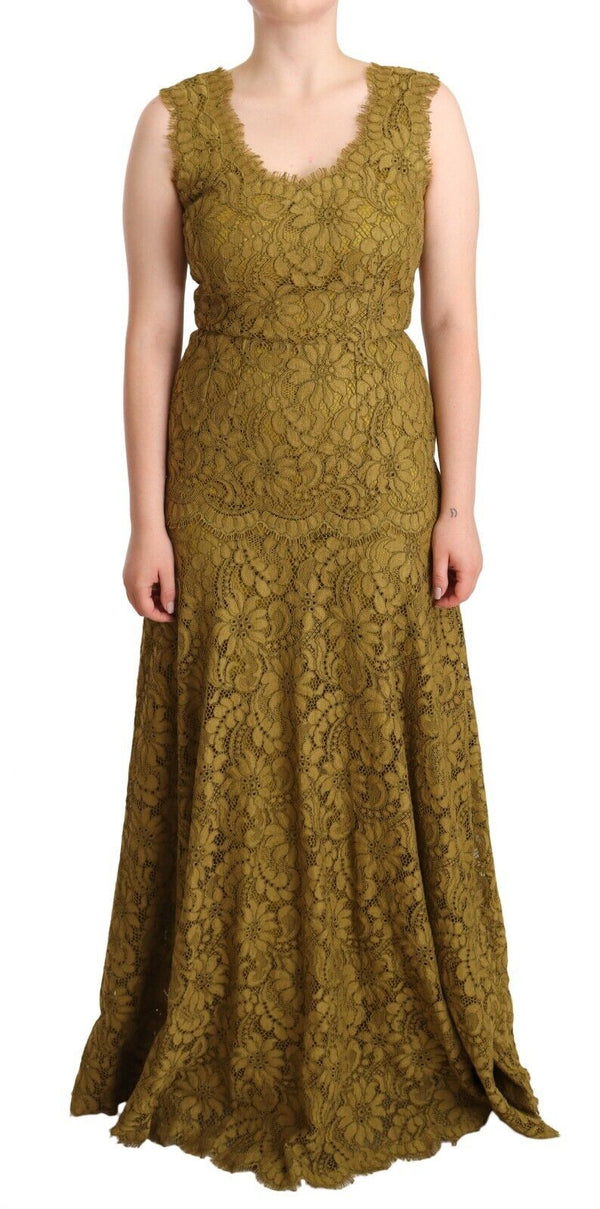 Dolce & Gabbana 80% Cotton dress in brown