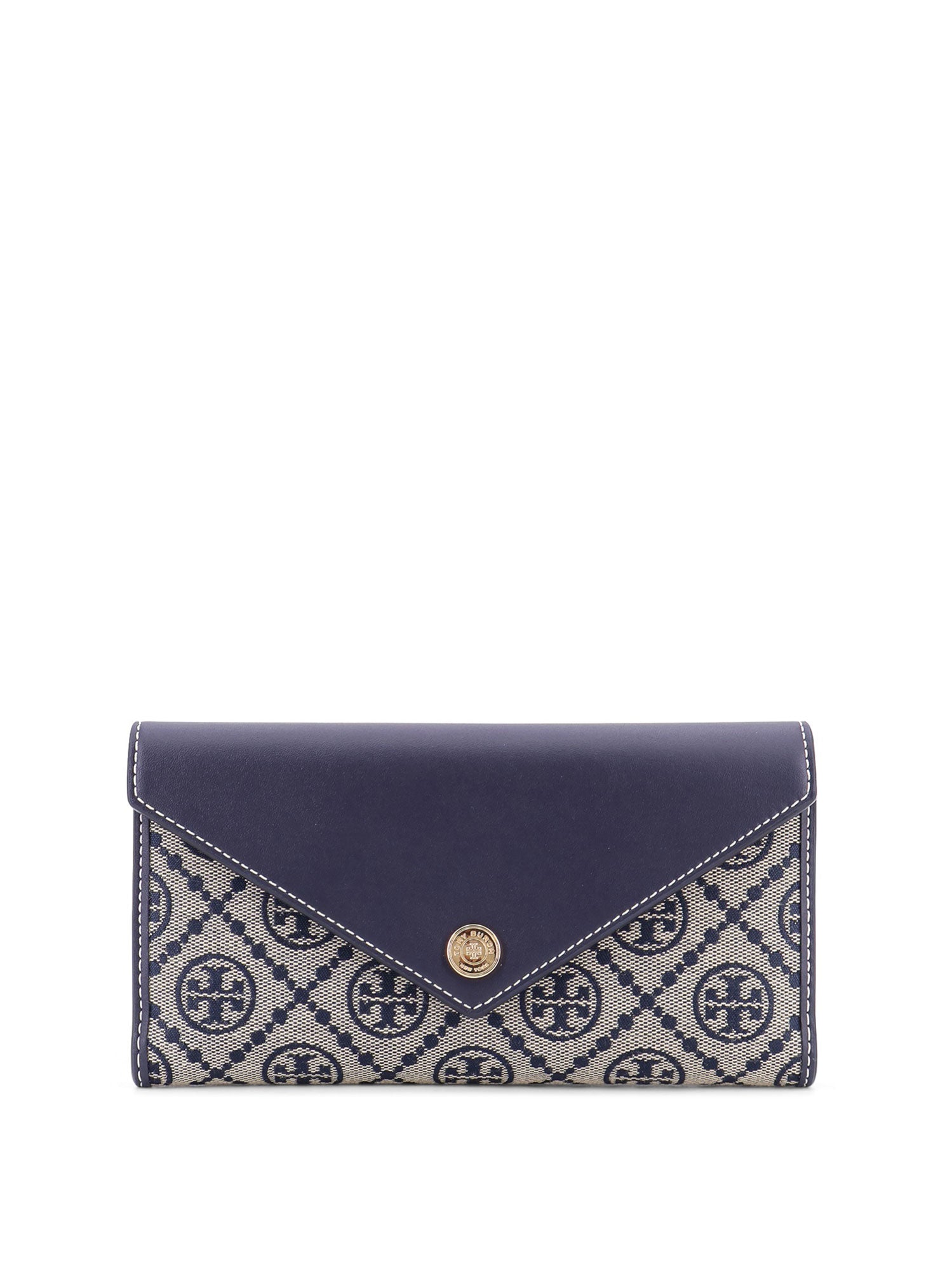 Tory Burch Wallets Navy Pelle/cotone/poliestere