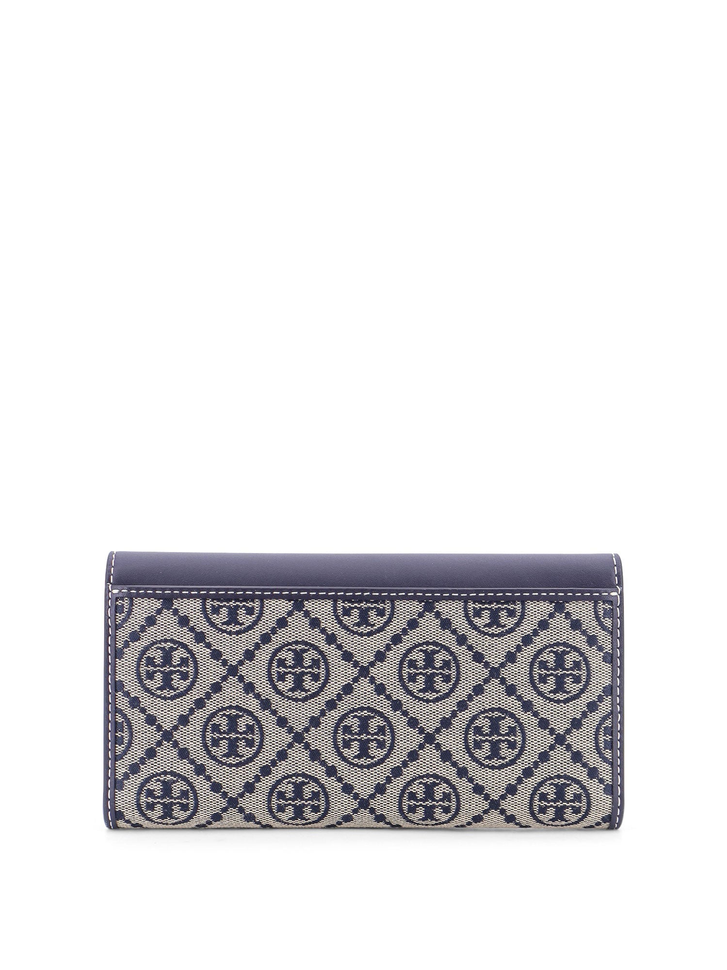 Tory Burch Wallets Navy Pelle/cotone/poliestere