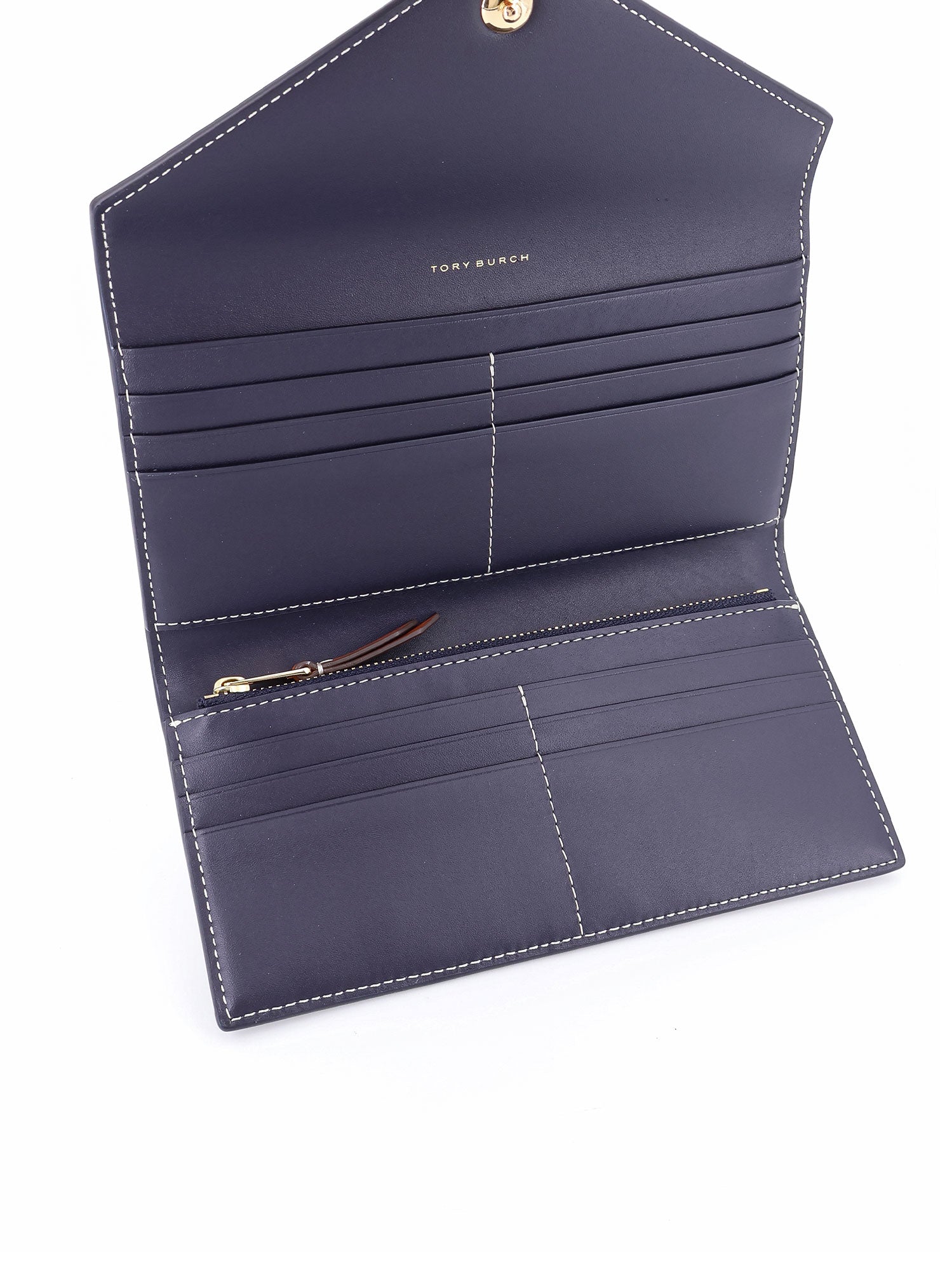 Tory Burch Wallets Navy Pelle/cotone/poliestere