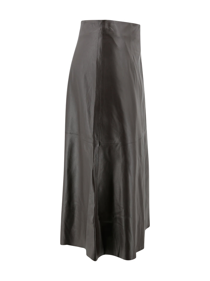 Arma Skirts Marrone Lamb Leather