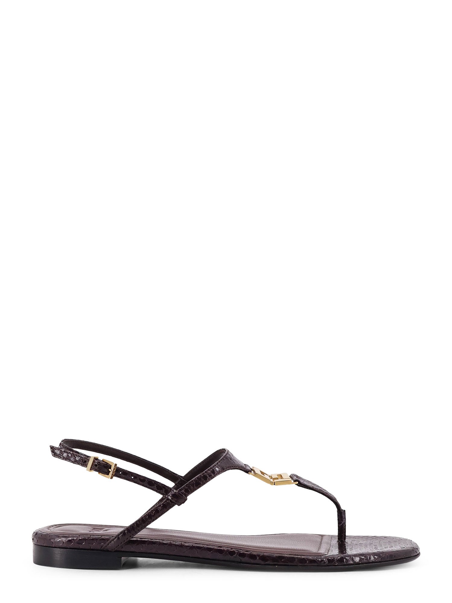 Fendi Sandals Black Purple Pelle