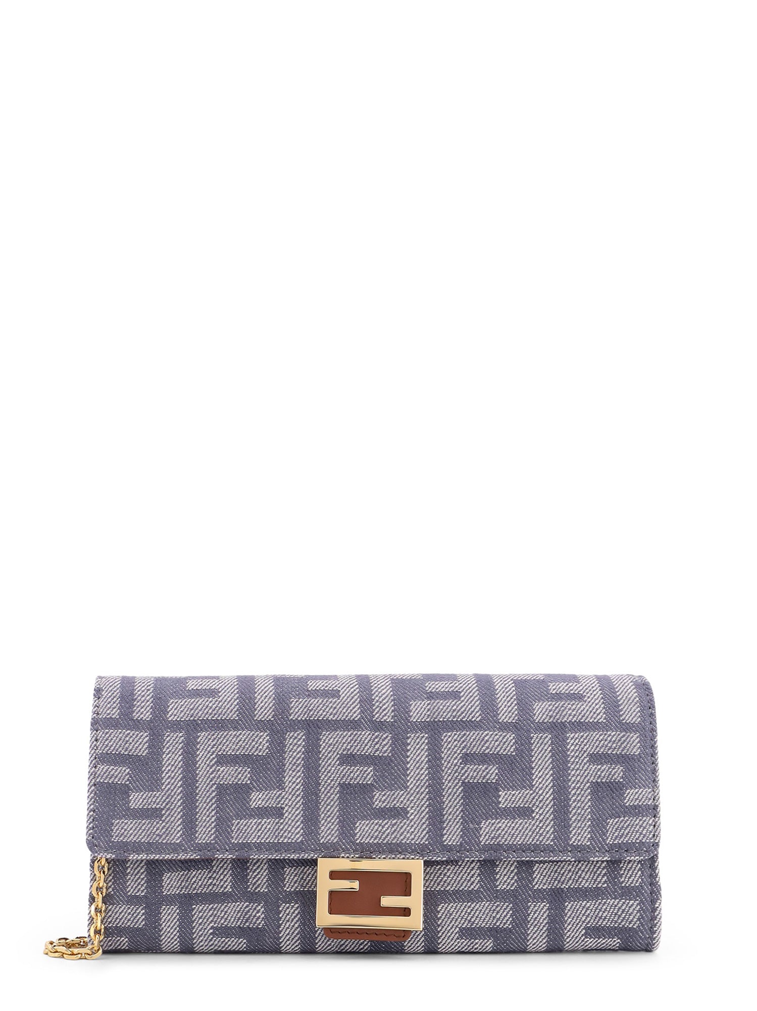 Fendi Bags Mirto+dark Nut+os Jacquard Ff/pelle