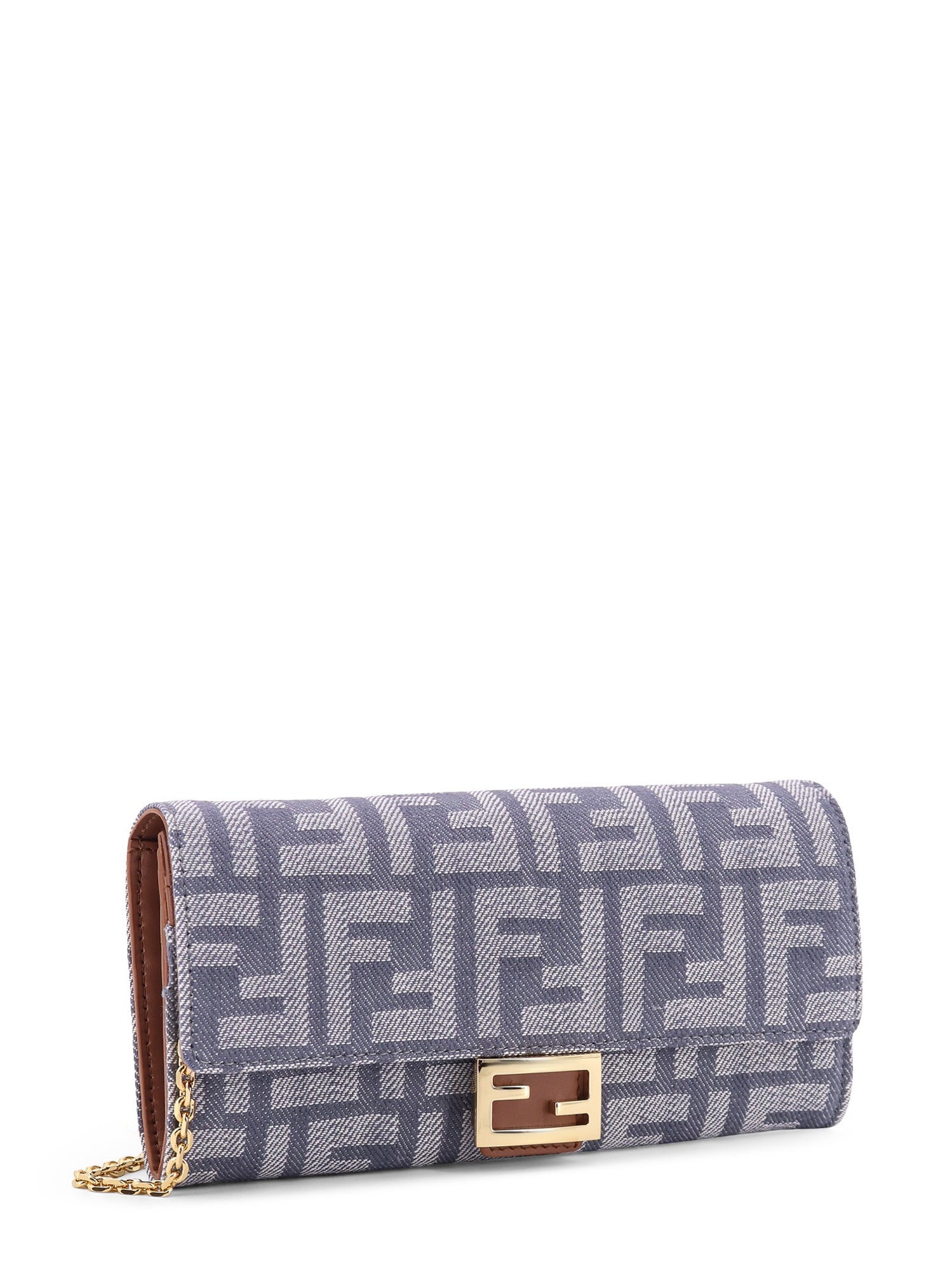 Fendi Bags Mirto+dark Nut+os Jacquard Ff/pelle