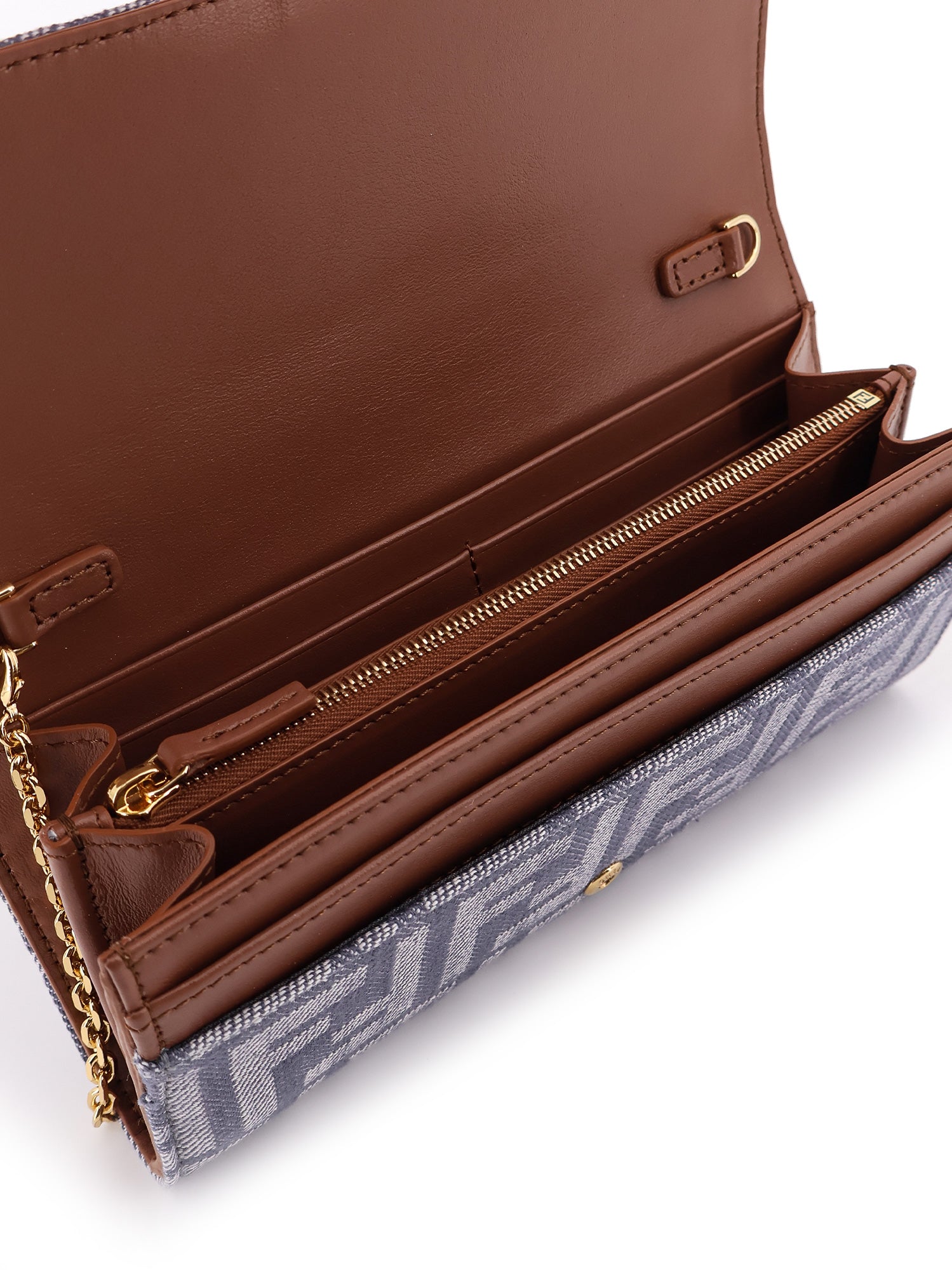 Fendi Bags Mirto+dark Nut+os Jacquard Ff/pelle