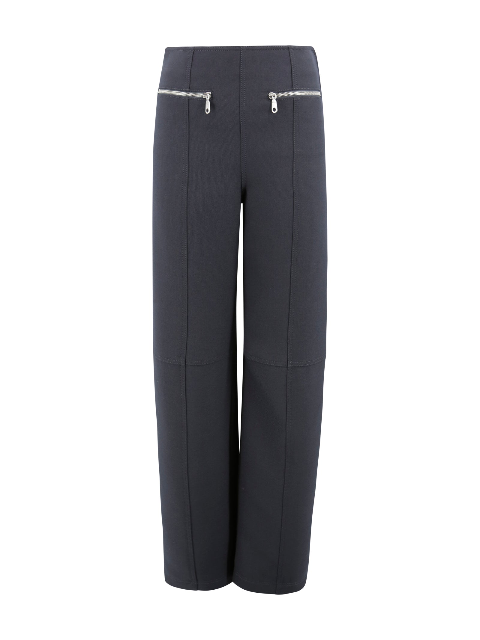 Etro Trousers Blu Polyestere Lana Elastane
