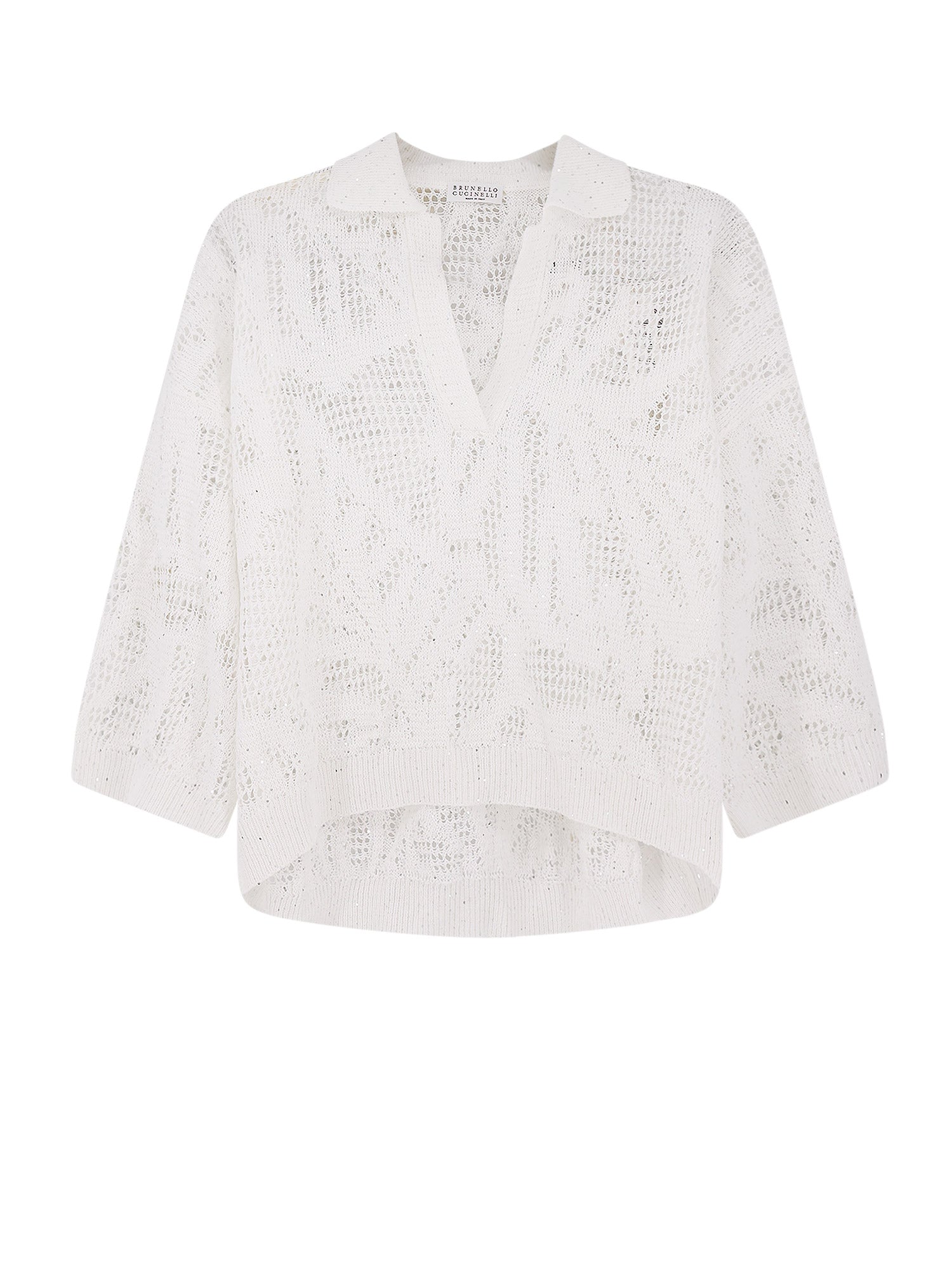 Brunello Cucinelli Sweaters White Lino