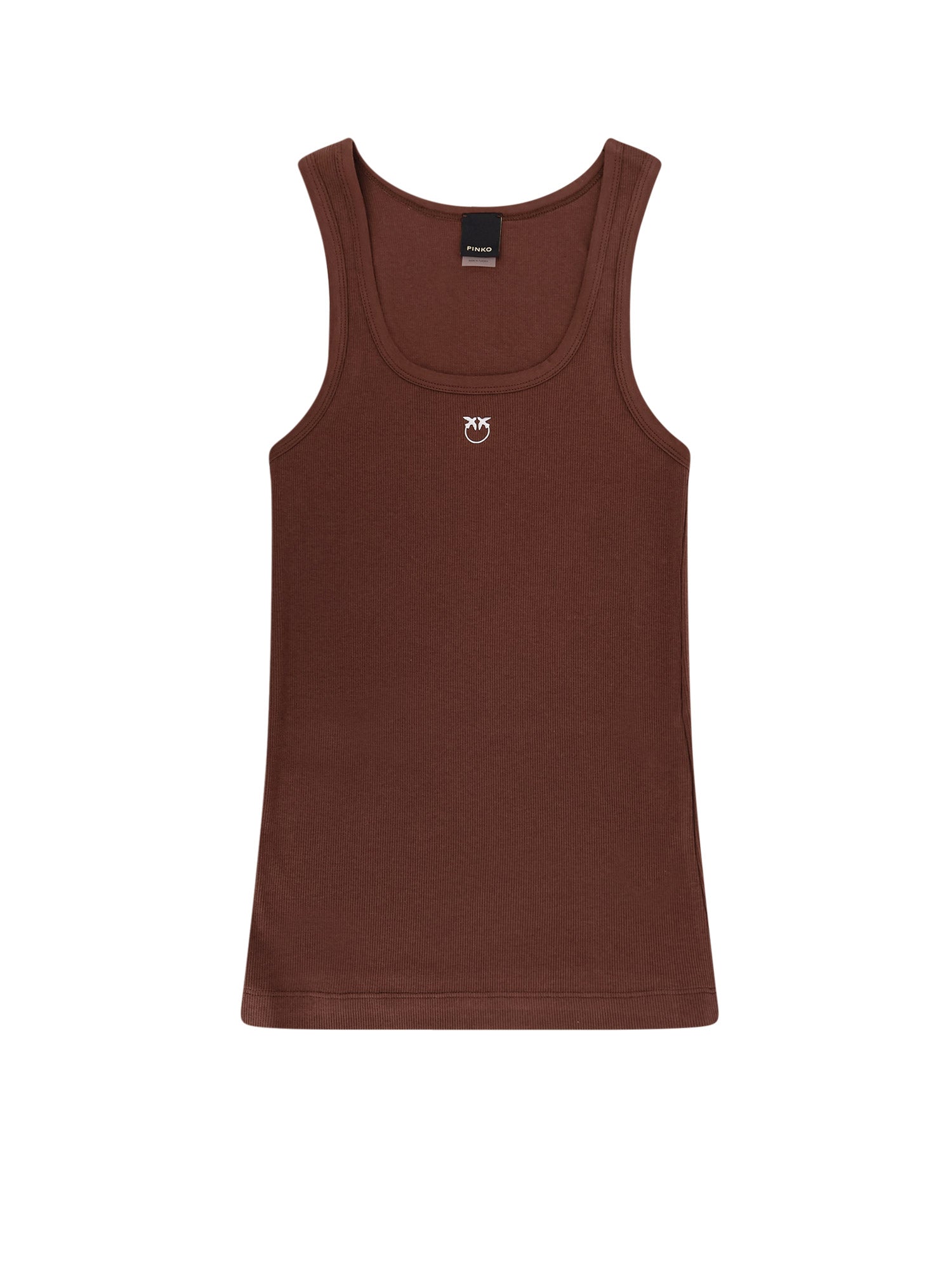 Pinko T-shirts and Polos Brown Cotone Elastan