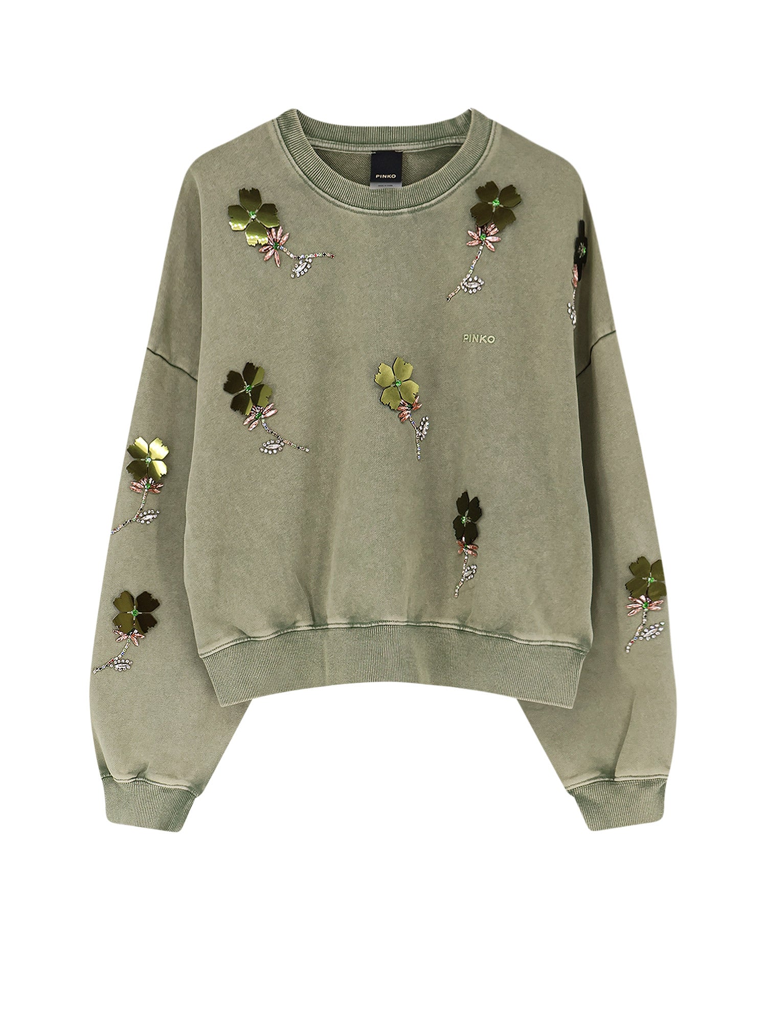 Pinko Sweaters Verde Cotone