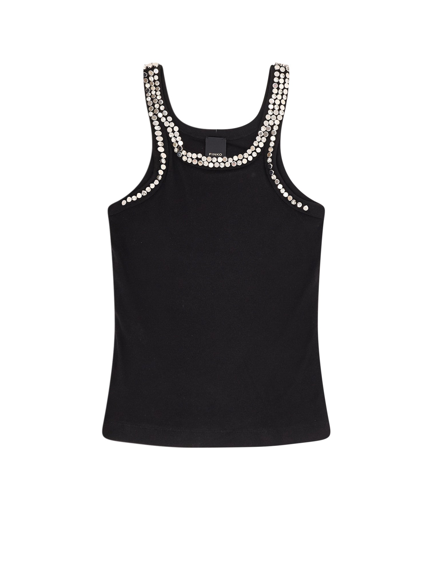 Pinko T-shirts and Polos Black Cotone Poliestere Elastane