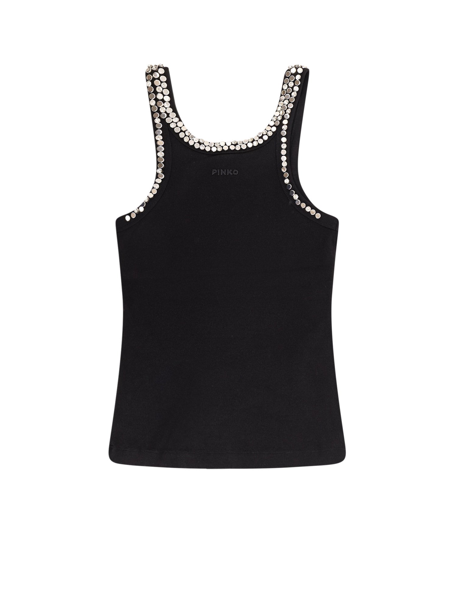 Pinko T-shirts and Polos Black Cotone Poliestere Elastane